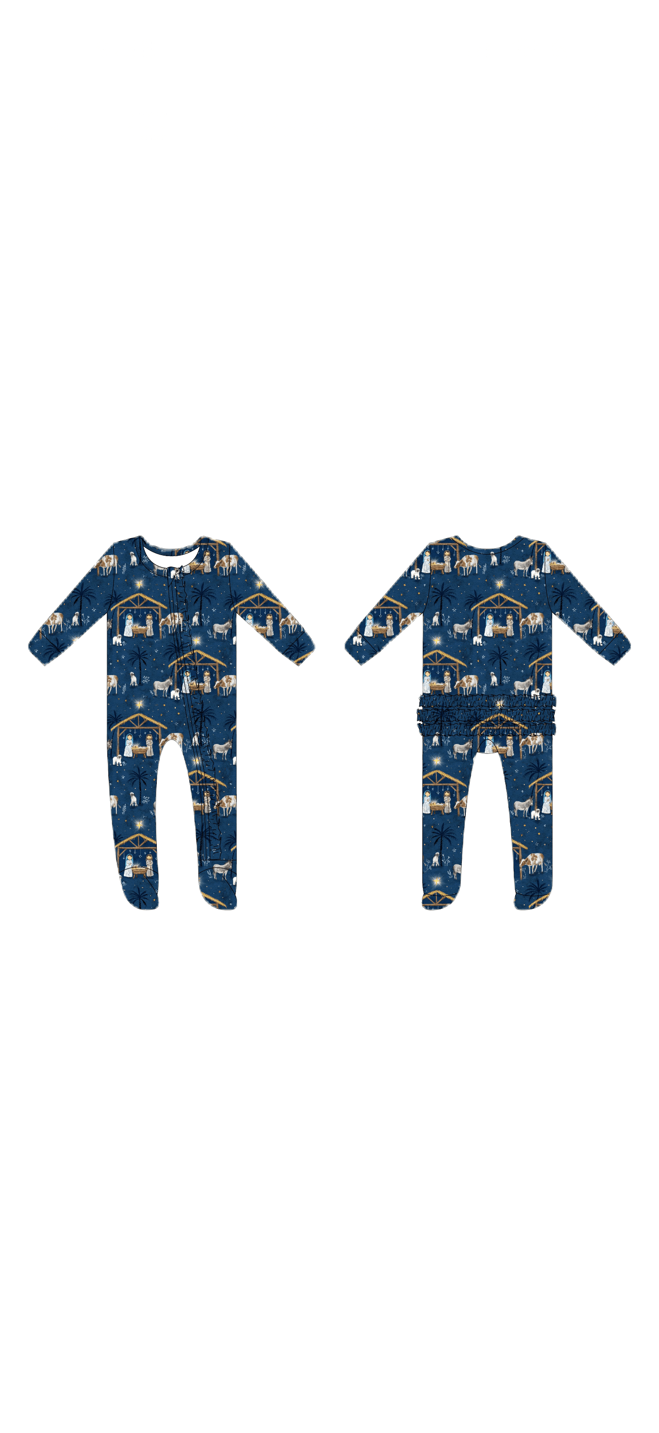 HOLY NIGHT Ruffled Footie