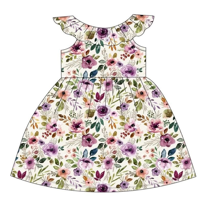 BRIELLE - Flutter Neck Dress