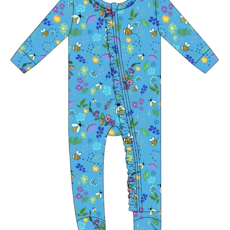 BUMBLE - Ruffled Footie