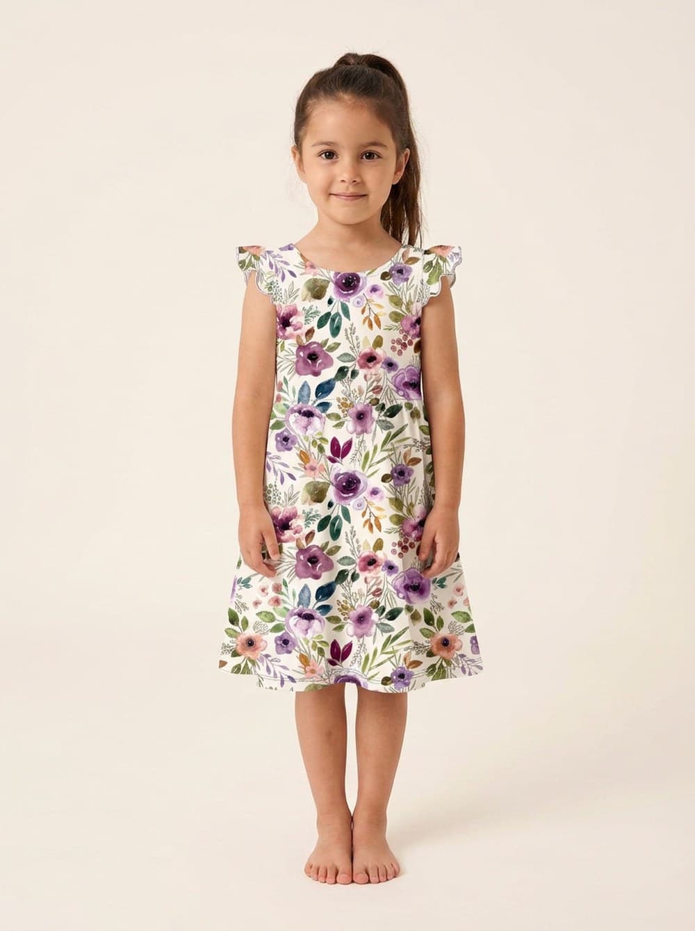 BRIELLE - Flutter Neck Dress