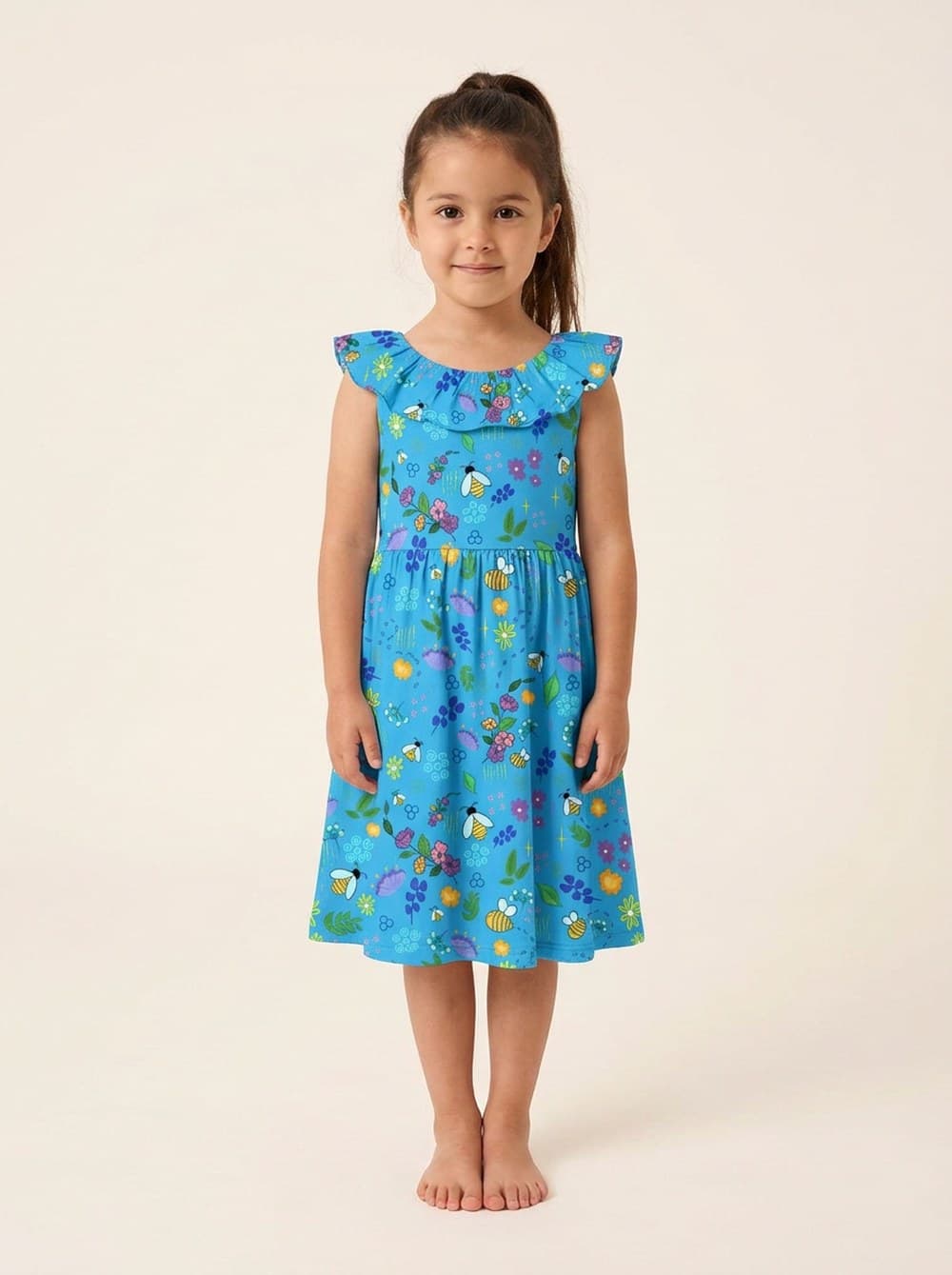 BUMBLE - Flutter Neck Dress