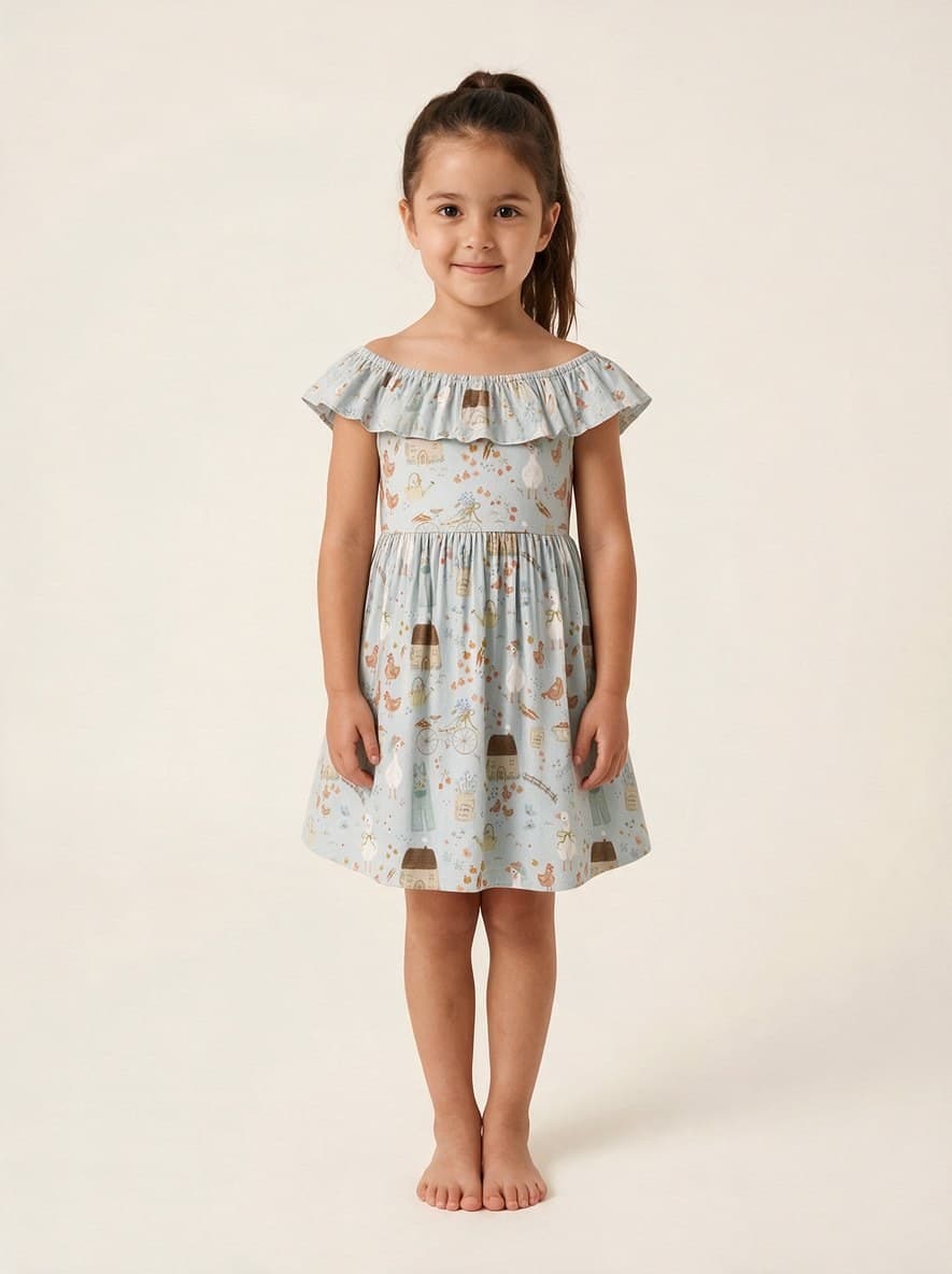 KYNNEDI Flutter Neck Dress