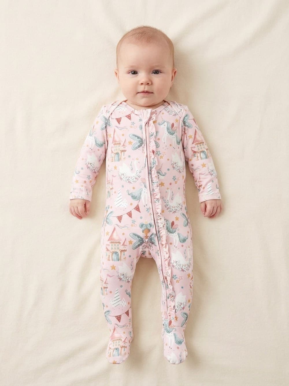 LOCKLYN - Ruffled Bamboo Footie